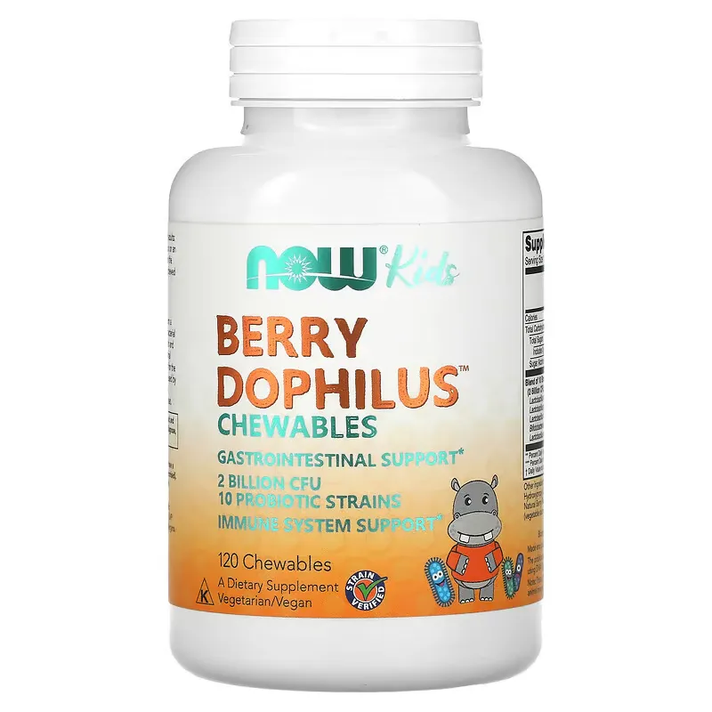 NOW Foods, Berry Dophilus, пробіотик для дітей