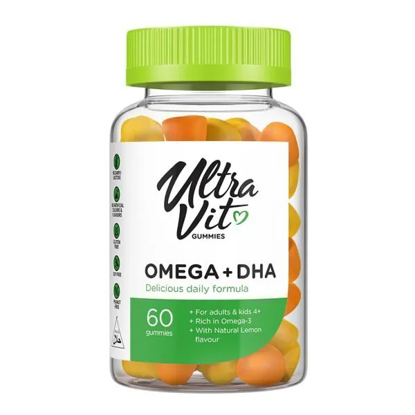 Ultravit Omega 3+ DHA 60 gummies для дітей та дорослих