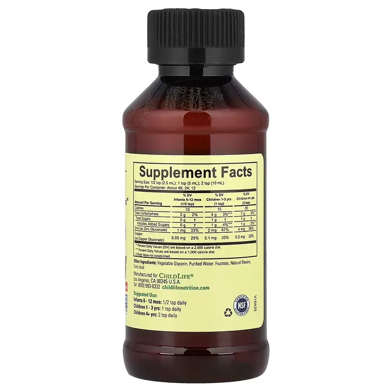 ChildLife Essentials, Zinc Plus, цинк для дітей