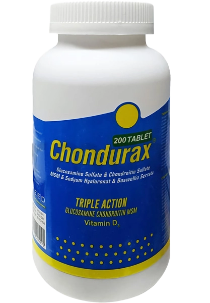 Chondurax - Глюкозамін Хондроїтин MSM Вітамін D3 для суглобів, 200 таблеток